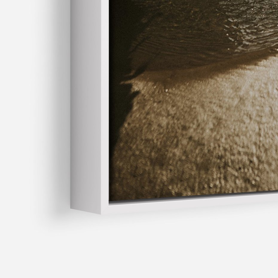 Obraz w ramie 50x70 - Relaksujący Raj - plaża, morze - rama biała