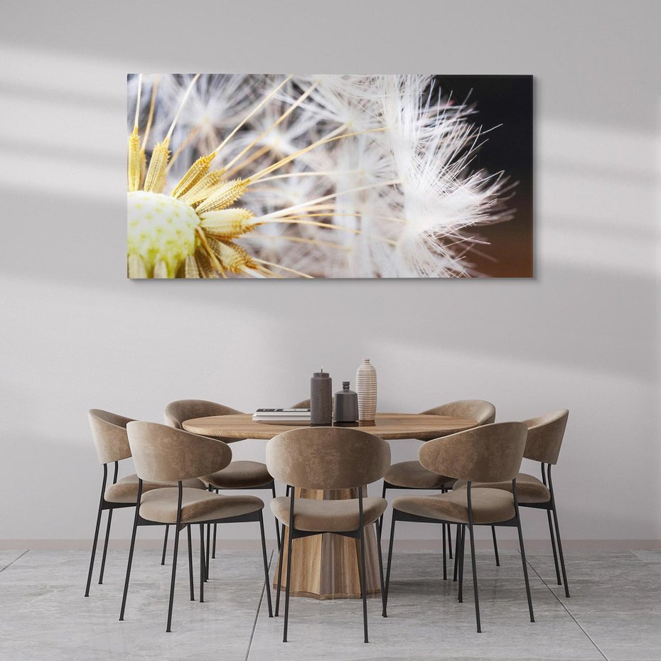 Obraz na płótnie 120x60 - Dmuchawiec: lekkość natury - dmuchawiec, natura