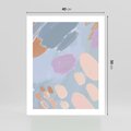 Plakat bez ramy 40x50 - Migocące Pastelowe Spektrum - abstrakcyjne akwarelowe plamy, pastele