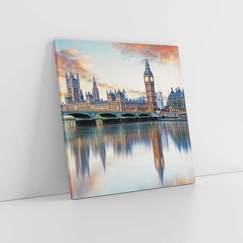 Obraz na płótnie 50x50 - ikona Big Benu - Londyn, Big Ben