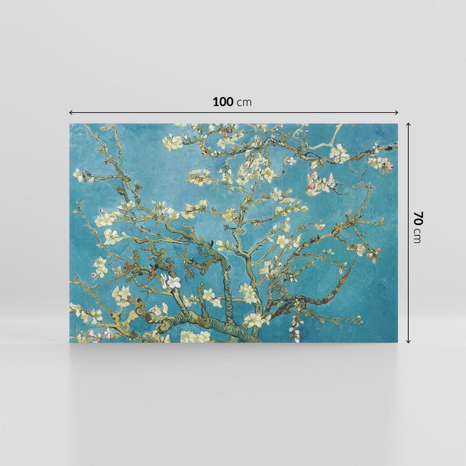 Obraz na płótnie 100x70 - Almond blossom 1890, Vincent van Gogh - Reprodukcja - reprodukcja, obraz na płótnie