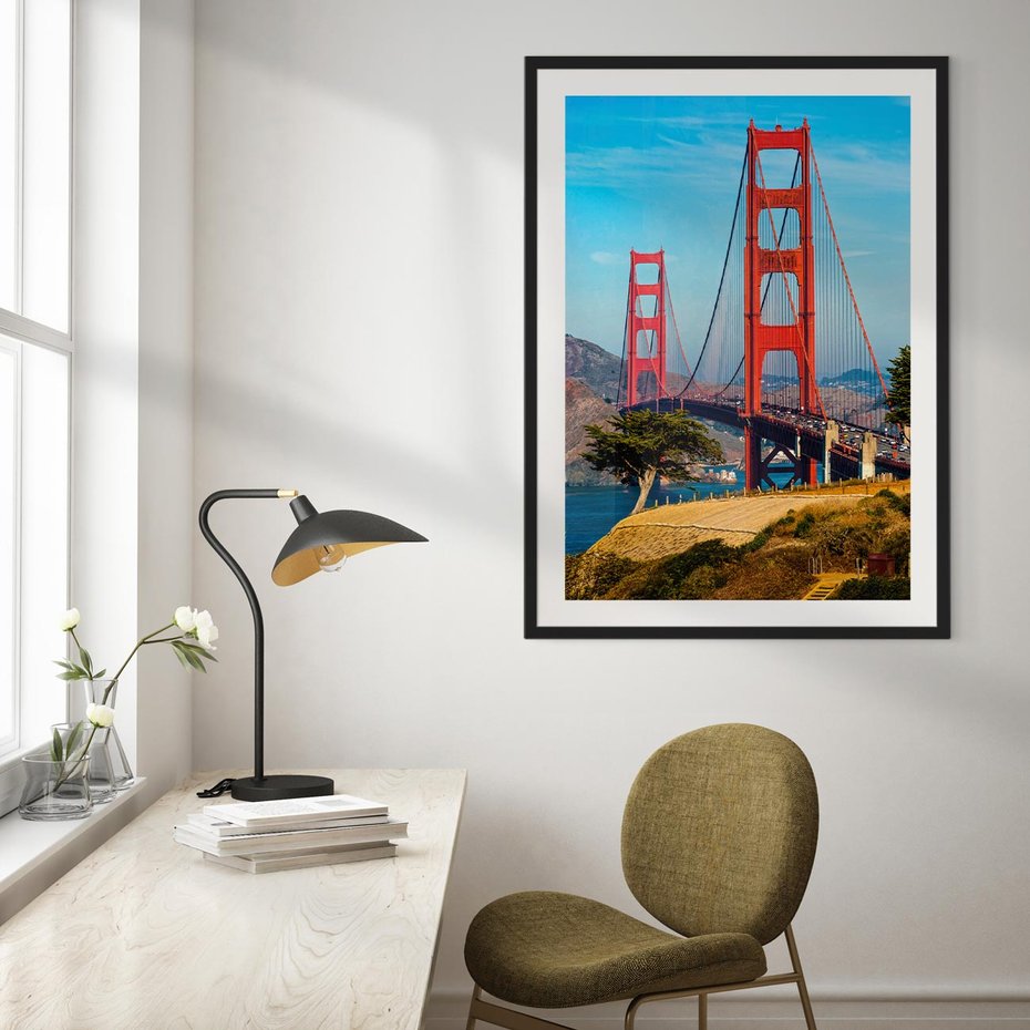 Plakat bez ramy 50x70 - W krainie amerykańskich mostów - most, USA