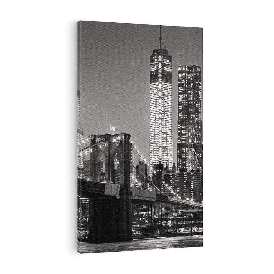 Obraz na płótnie 50x70 - Most nad Manhattańskim Skarbem - most, Nowy Jork