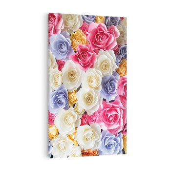 Obraz na płótnie 50x70 - Elegancja w kwiatach - kwiaty, róże