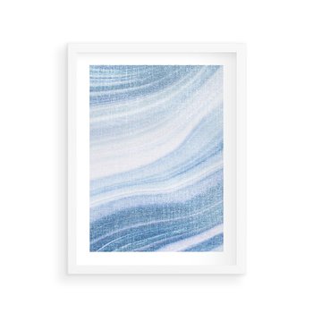 Plakat w ramie 50x70 - Abstrakcyjna akwarela - abstrakcja, akwarela - rama biała