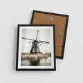 Plakat w ramie 40x50 - Holenderski Wiatrak w Sepii - holenderski wiatrak, młyn - rama czarna