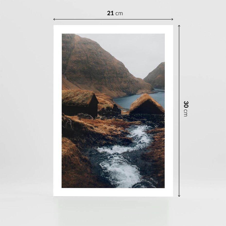 Plakat bez ramy 21x30 - Spokój Natury - skandynawski, pejzaż