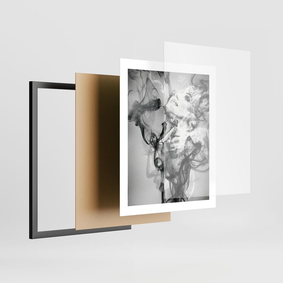 Plakat w ramie 40x50 - Abstrakcja kobiecego piękna - abstrakcja, kobieta - rama czarna
