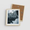 Plakat w ramie 40x50 - Zima nad Jeziorem - krajobraz zimowy, jezioro - rama drewno