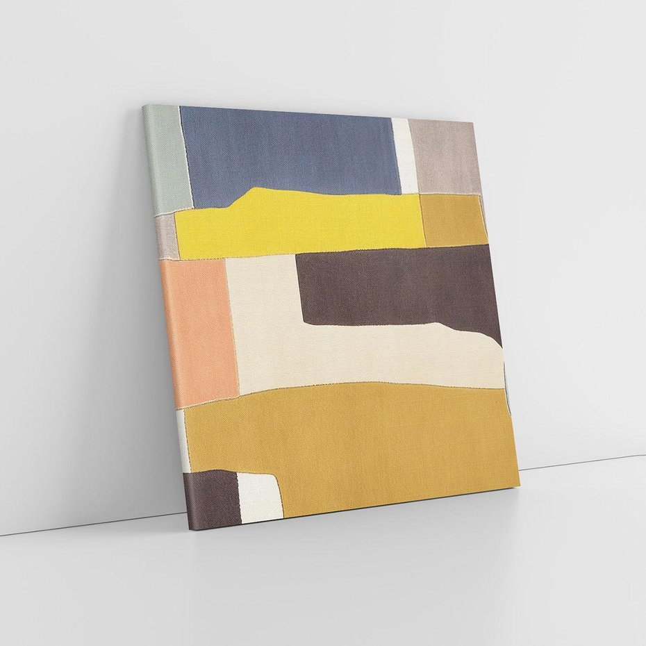 Obraz na płótnie 60x60 - Pasy Abstrakcji - kolorowe pasy, plamy koloru