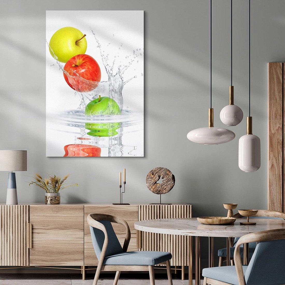 Obraz na płótnie 50x70 - Jabłkowa Fantazja - owoce, jabłka