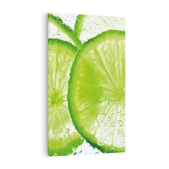 Obraz na płótnie 80x120 - Soczyste limonki - limonki, owoce
