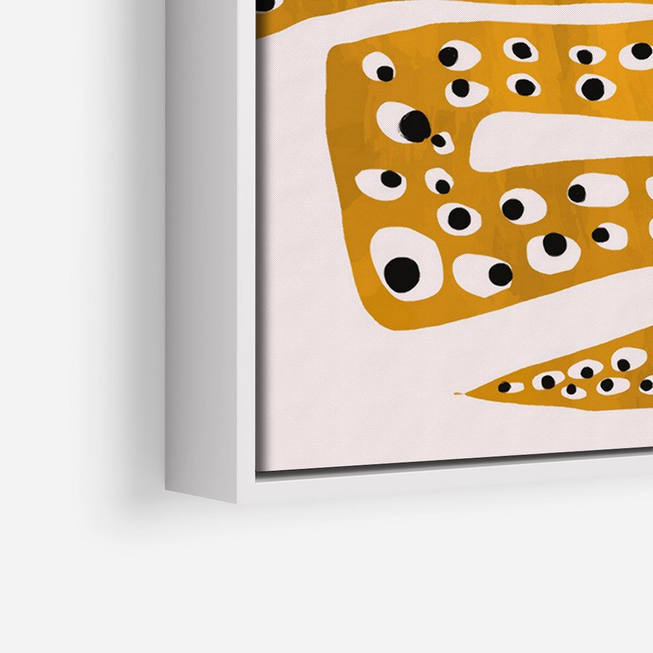 Obraz w ramie 80x120 - Mroczne Wypaczenia - abstrakcyjny obraz, dziwne kształty - rama biała