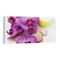 Obraz na płótnie 120x60 - Relaksujące spa w otoczeniu orchidei - spa, świece