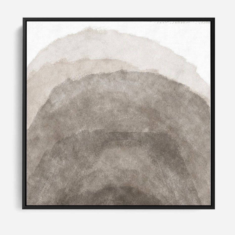 Obraz w ramie 50x50 - Przenikające Kształty - rozmyte cienie, abstrakcja - rama czarna