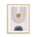 Plakat w ramie 50x70 - Geometryczny Blask - nowoczesna grafika, geometria - rama drewno
