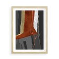 Plakat w ramie 50x70 - Abstrakcyjna impresja - abstrakcja, nowoczesny - rama drewno