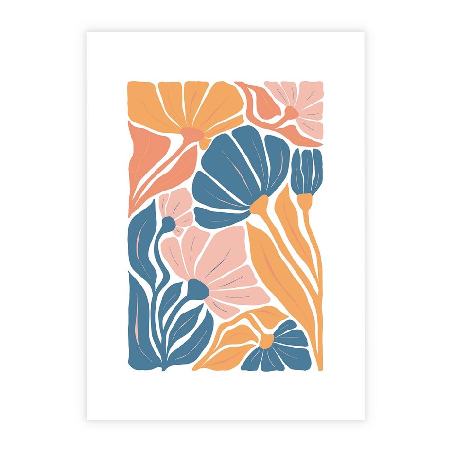 Plakat bez ramy 21x30 - Migotliwe Marzenia - kwiaty, rośliny