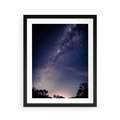 Plakat w ramie 40x50 - Gwiaździste Ujęcie - gwiaździste niebo, noc - rama czarna