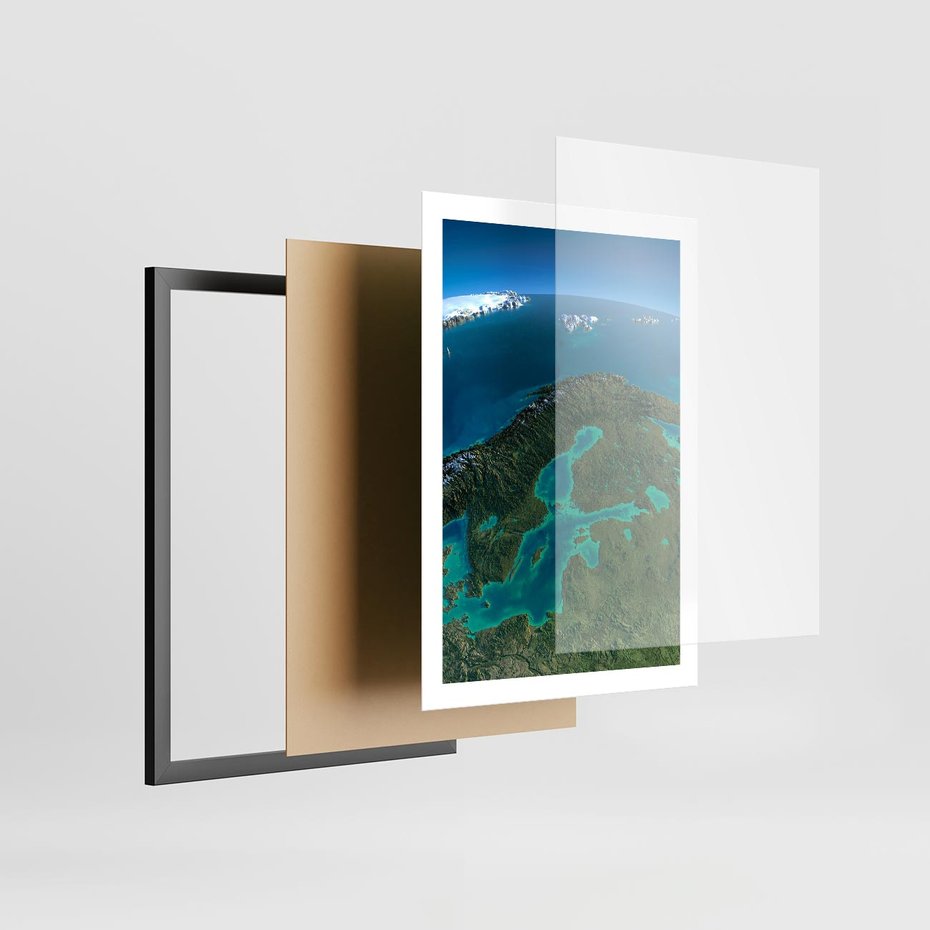 Plakat w ramie 50x70 - Beztroski widok na ocean - widok, ocean - rama czarna