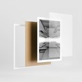 Plakat w ramie 50x70 - Architektura 3D - architektura, 3D - rama biała