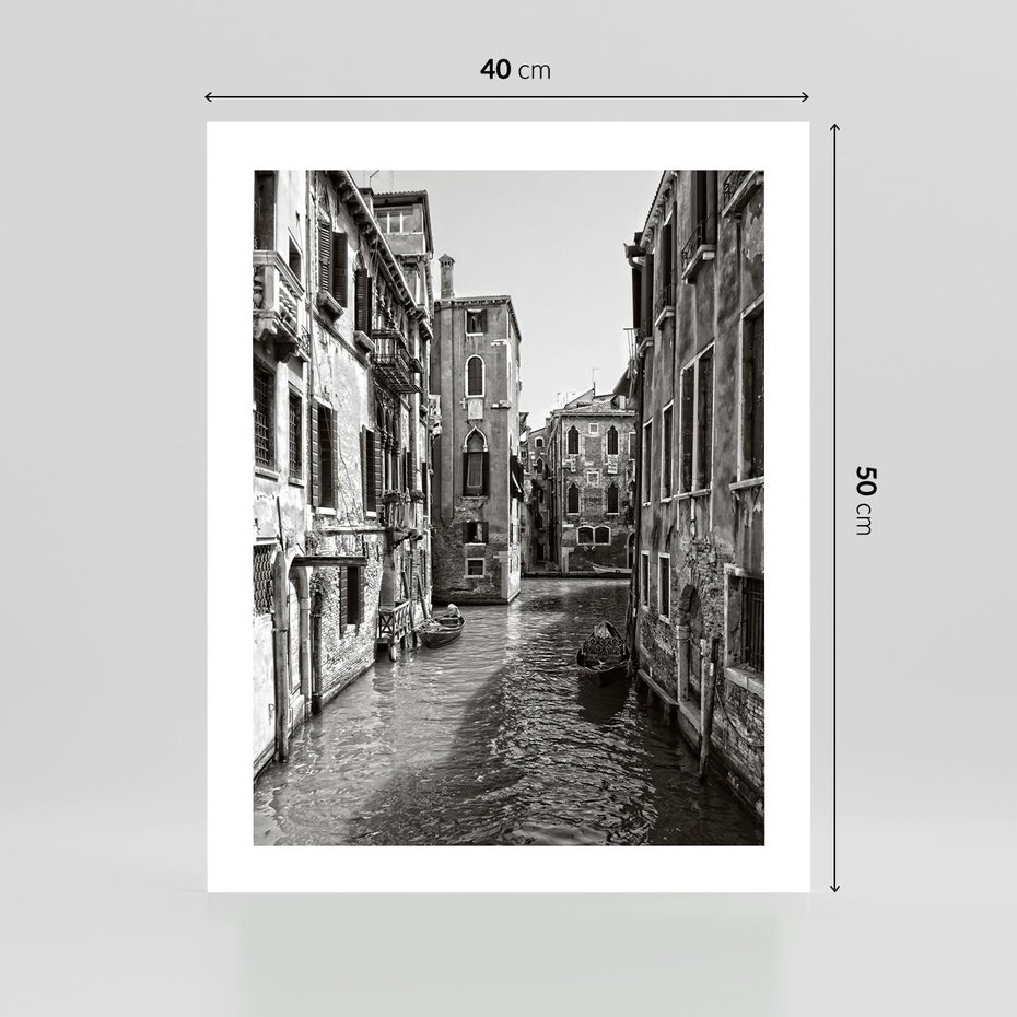 Plakat bez ramy 40x50 - Zabłądzić w Wenecji - wenecja, kanały