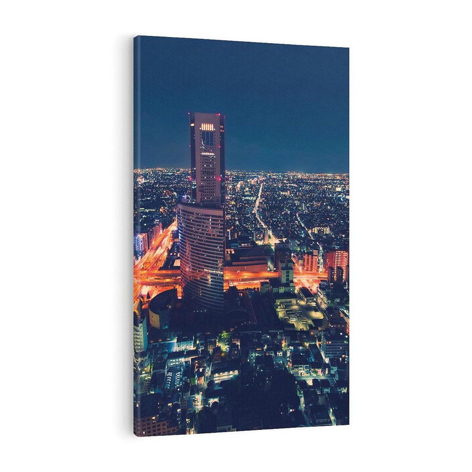 Obraz na płótnie 70x100 - światła i tradycja - Japonia, Tokio