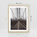 Plakat w ramie 30x40 - Nowoczesna Linia - most, nowoczesna - rama drewno