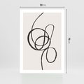 Plakat bez ramy 50x70 - Migotliwa Kreatywność - abstrakcyjne szkicowane linie, minimalizm