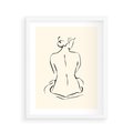 Plakat w ramie 40x50 - Migotliwa Symfonia - kobieta akt, minimalizm - rama biała