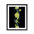 Plakat w ramie 40x50 - Świeżość Cytrusów - limonki, cytryny - rama czarna