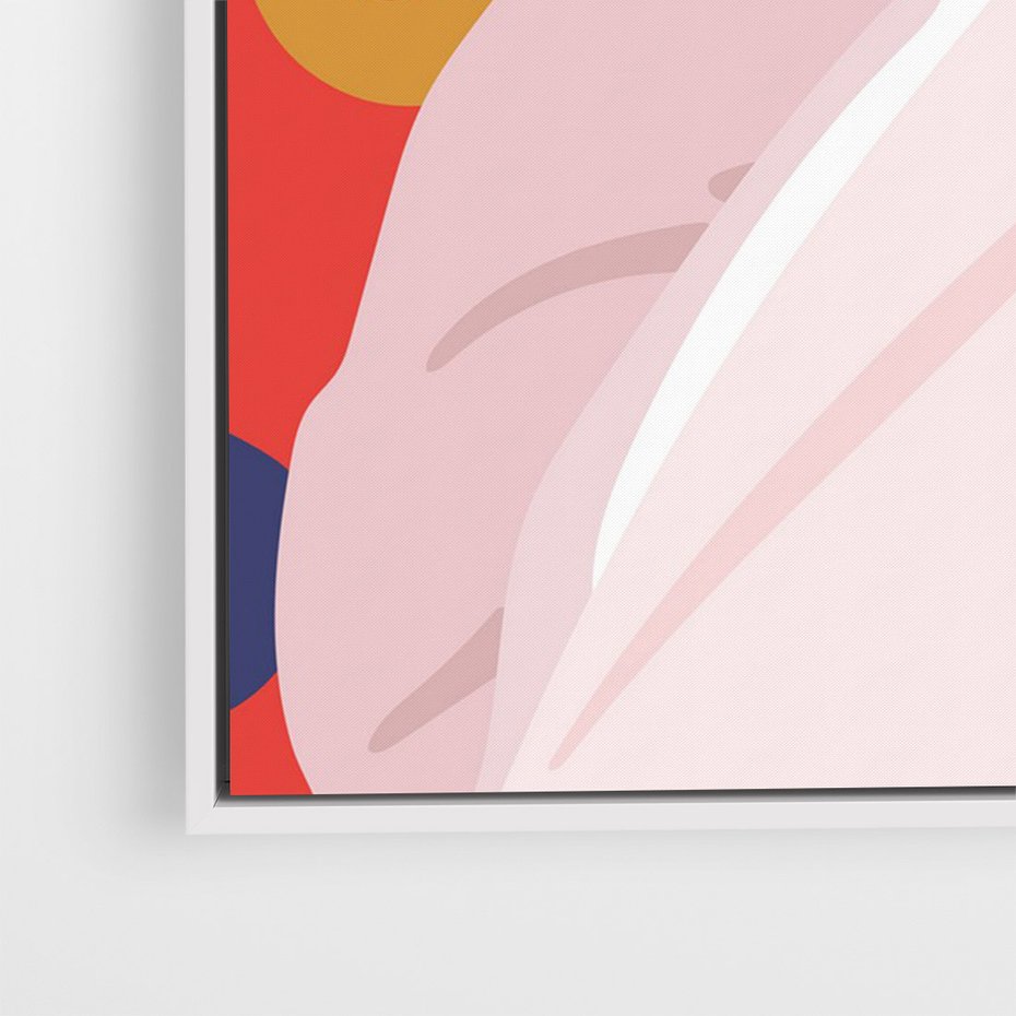 Obraz w ramie 50x70 - Kobieca Przenikliwość - nowoczesny plakat, styl retro - rama biała