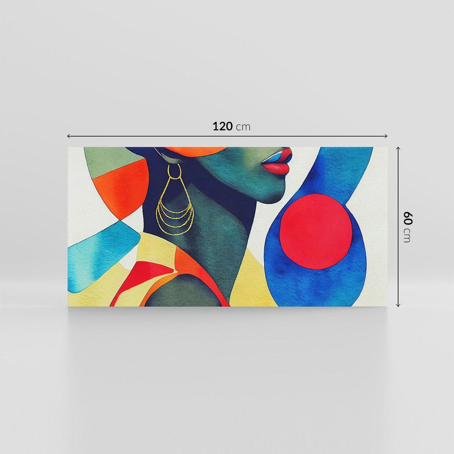 Obraz na płótnie 120x60 - Kolory Kobiety - mural, abstrakcja