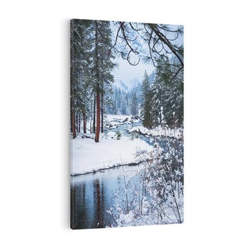Obraz na płótnie 80x120 - Śnieżne cuda - zima, las