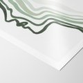 Plakat bez ramy 21x30 - Zielony Profil - abstrakcja, zielony portret z profilu