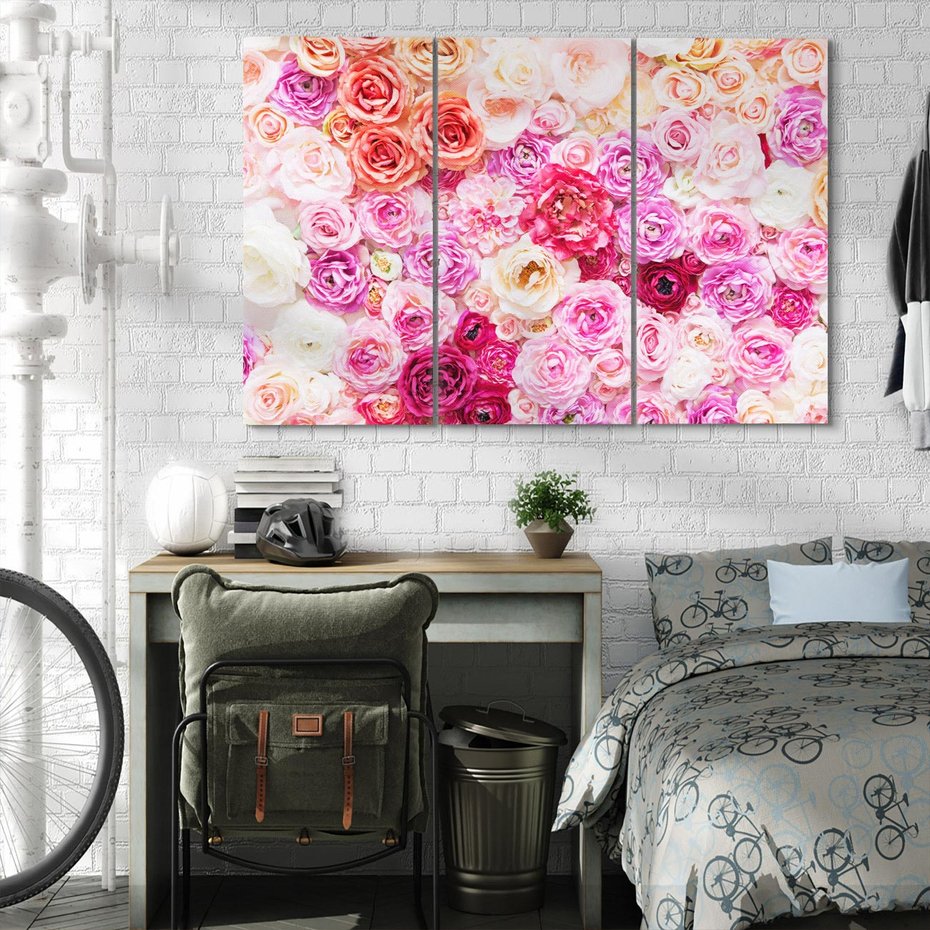 Obraz na płótnie 120x80 - Róże w pełnym rozkwicie - róże, kwiaty