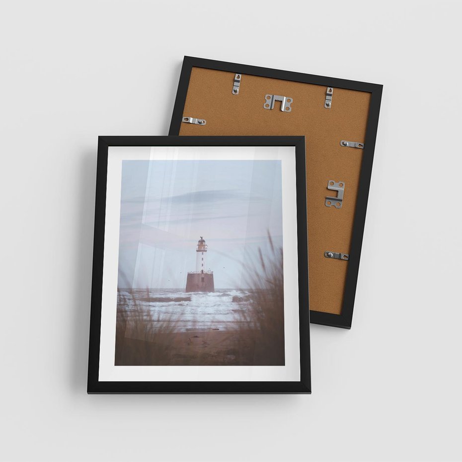 Plakat w ramie 40x50 - Magiczna Aura - latarnia, mgła - rama czarna