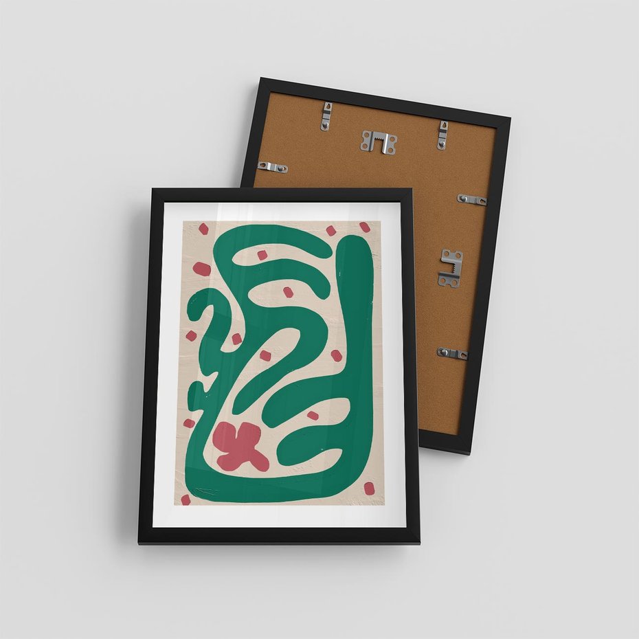 Plakat w ramie 30x40 - Boho Widoki - abstrakcyjny obraz, plakat - rama czarna