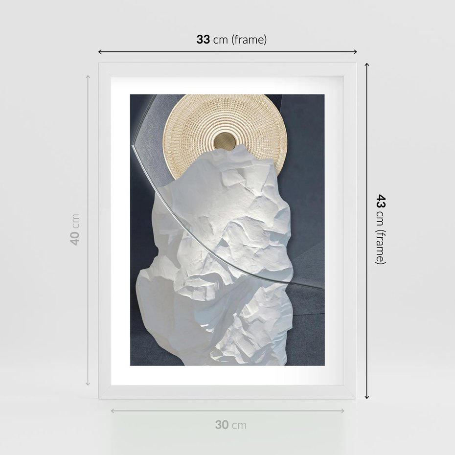 Plakat w ramie 30x40 - Wyraz Twojej Wyjątkowości - sztuka, nowoczesna - rama biała