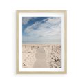 Plakat w ramie 40x50 - Ścieżka na plaży - plaża, ścieżka - rama drewno