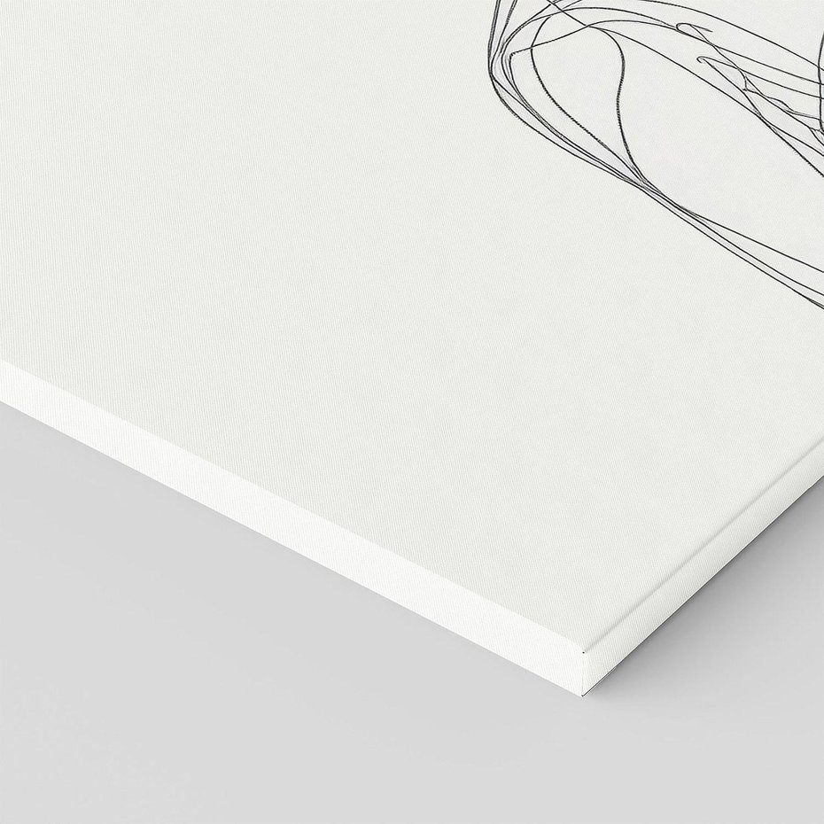 Obraz na płótnie 120x60 - Dialog z cieniami duszy - sztuka one line art, jedna kreska