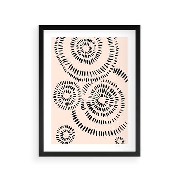 Plakat w ramie 30x40 - Abstrakcyjne Wnętrza - minimalistyczne kształty, odbicia - rama czarna