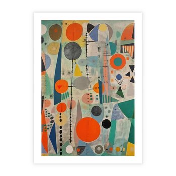 Plakat bez ramy 40x50 - Wewnętrzne Zagadki Kształtów - abstrakcyjny obraz, sztuka abstrakcji