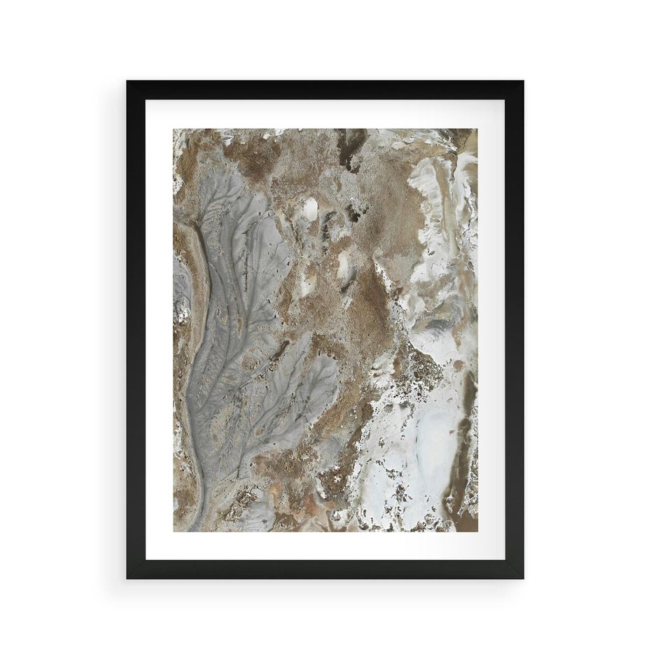 Plakat w ramie 40x50 - Spokój w Beżu - zdjęcie, naturalna tekstura - rama czarna