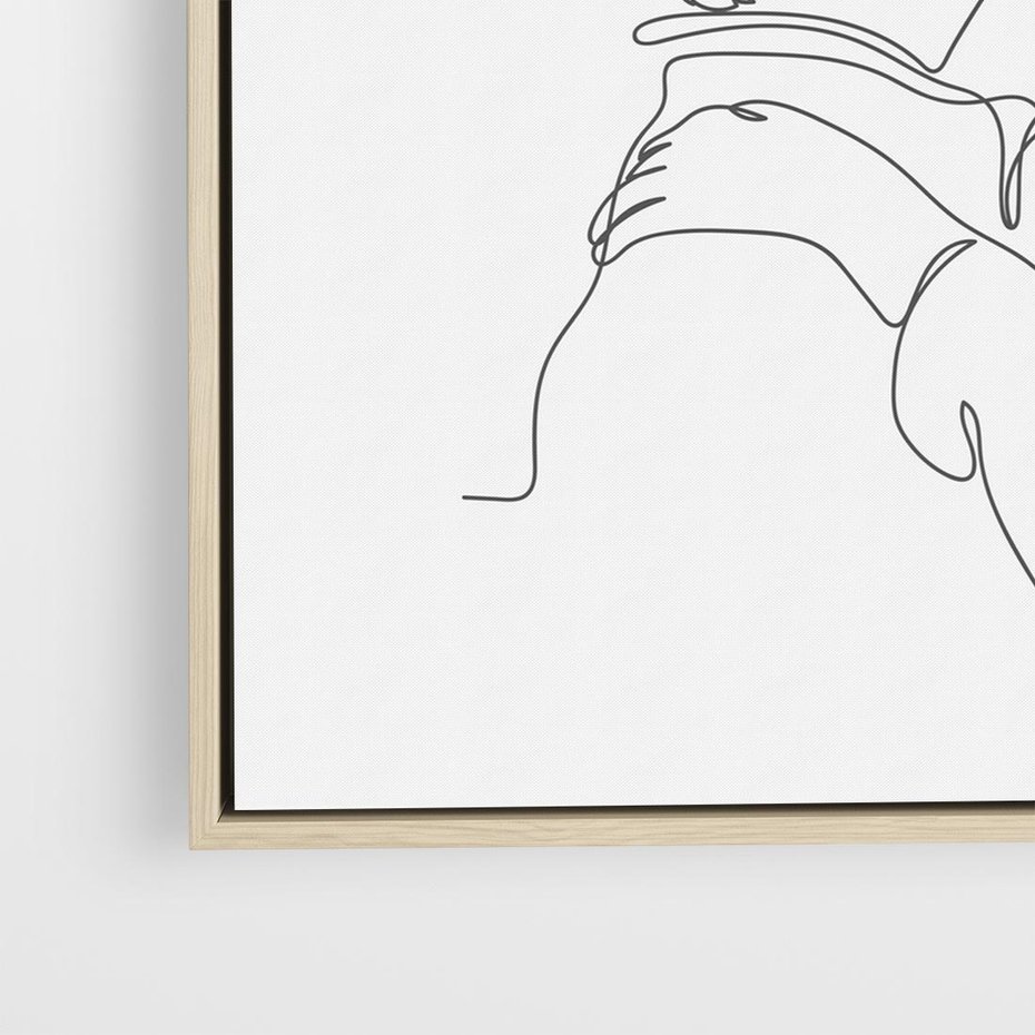 Obraz w ramie 80x80 - Bezgraniczne Tańce - para zakochanych, kobieta i mężczyzna - rama drewno