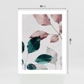 Plakat bez ramy 30x40 - Pastelowe Liście w Minimalizmie - pastelowe liście, minimalistyczny obraz