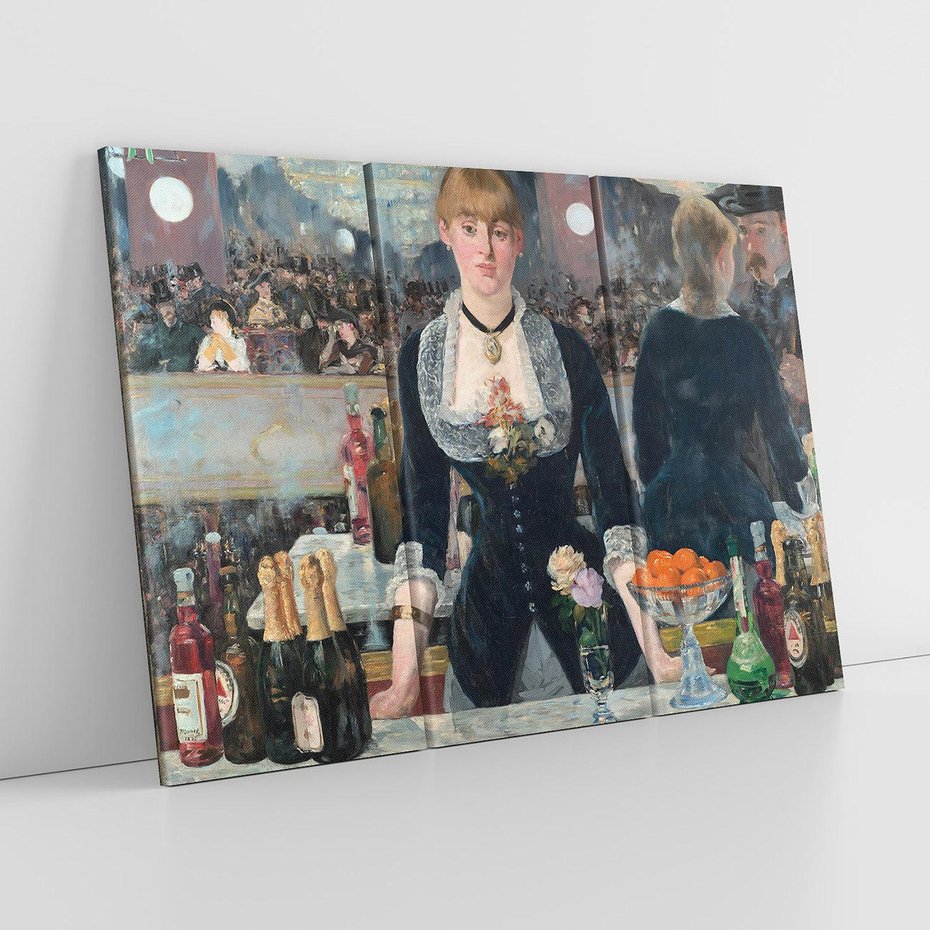 Obraz na płótnie 120x80 - "Bar w Folies-Bergère" (1882) Edouard Manet - Reprodukcja - reprodukcja, obraz na płótnie