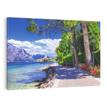 Obraz na płótnie 120x80 - Górskie Jezioro - góry, jezioro