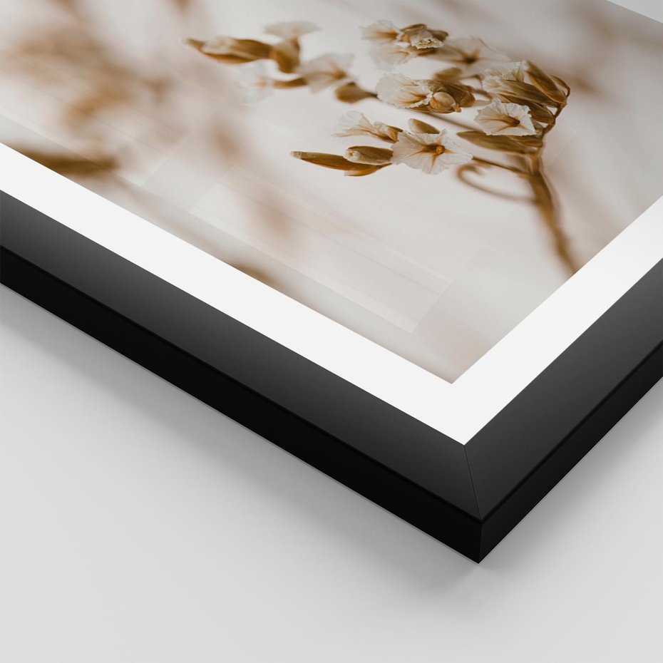 Plakat w ramie 40x50 - Kwiatowa suchość - kwiaty, susz - rama czarna