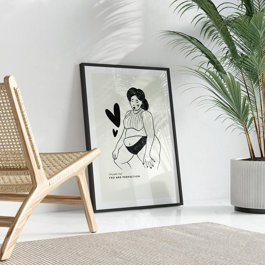 Plakat bez ramy 30x40 - Wyrażenie Piękna - rysunek, sztuka nowoczesna